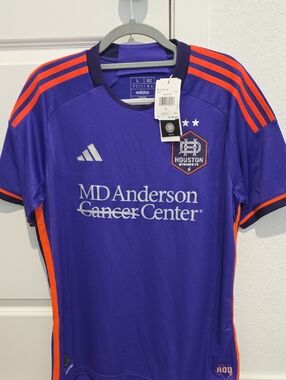 adidas Purple with Orange Trim Houston Dynamo FC Jersey